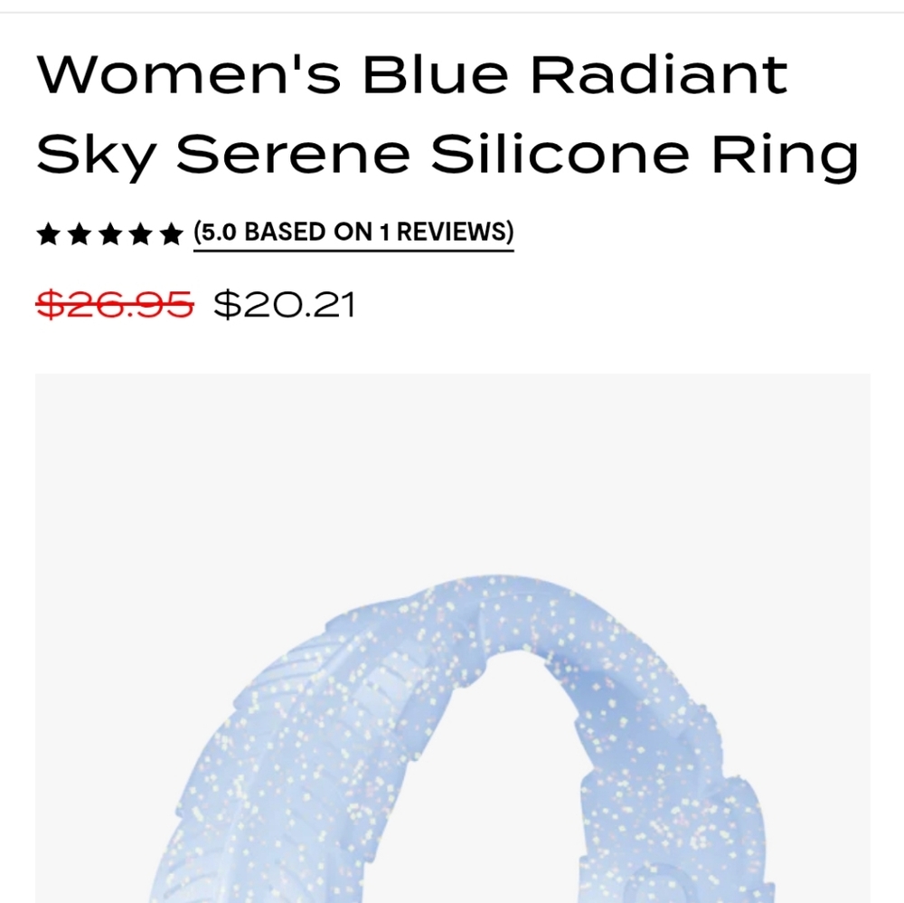 Women's Qalo Ring- Blue Feather- Size 7